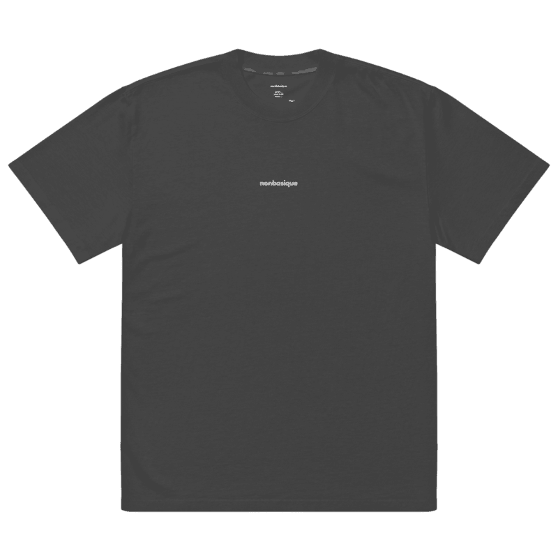 CENTRE 001 black tee, flat